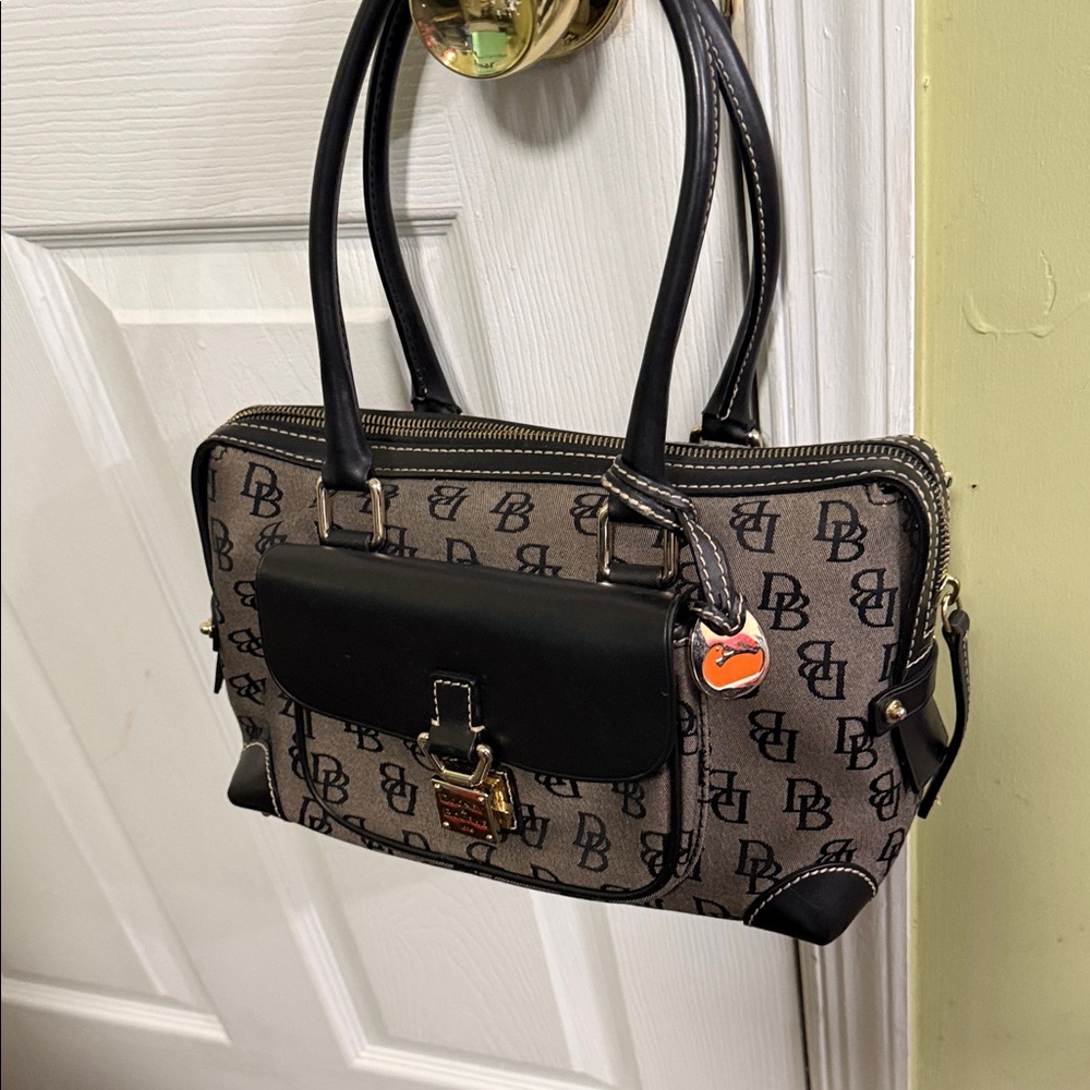 Dooney & Bourke Black and Gray Monogram Tote-Authentic 💯